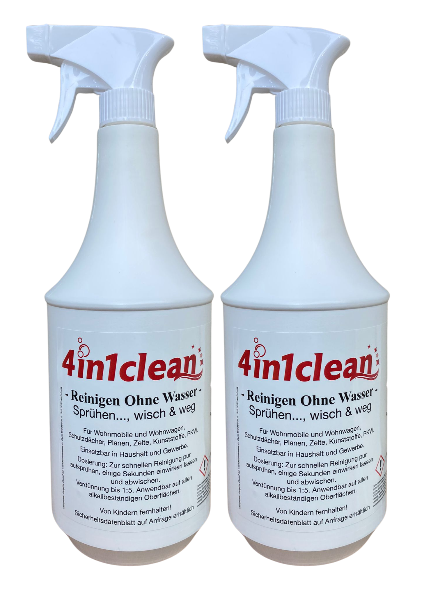 4in1clean – Pack double puissance – 2 × 1000 ml
