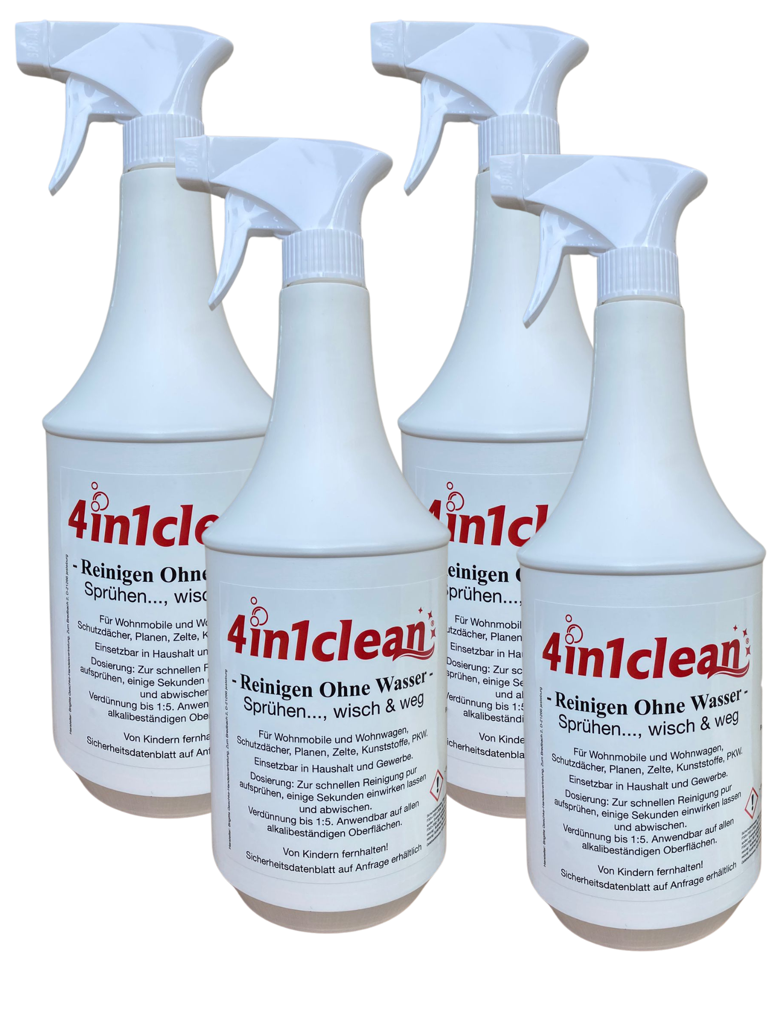 4in1clean – Pack avantage livraison gratuite – 4 × 1000 ml